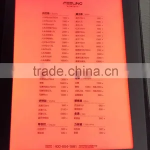 New Design Blue/red Lighting Panels Led Menu Holder thumbnail-4