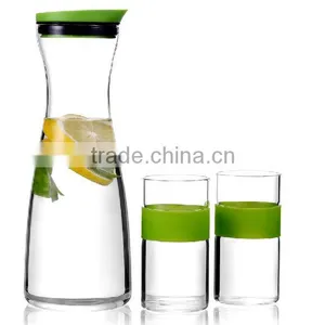 Clear Glass Jug/pitcher Set,glass Water Jug With Cups thumbnail-1