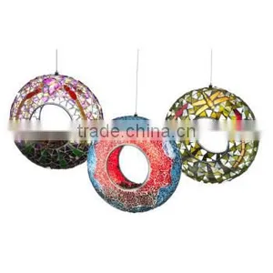 Hanging Mosaic Circle Bird Feeder, Green Bird Feeder thumbnail-1