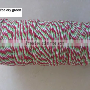 Fern Green White Cotton Twine for Gift Packing thumbnail-3