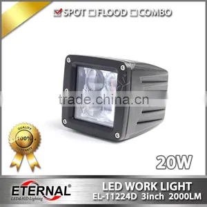 20W 3x3in Cube Pod Pillar for 4x4 Jeep Off-road Powersports Motorsports ATV UTV SUV High Power LED Work Light Fog Lamp thumbnail-6