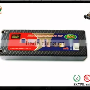 120C 6200mAh 2s rc Speed Car Hardcase Lipos for 1/10, 1/8,1/5 thumbnail-6