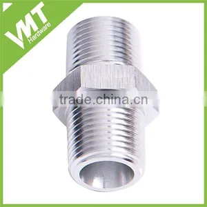NPT Male Fitting Coupler Straight Male 3/8" NPT to Male 3/8" NPT Blue thumbnail-2
