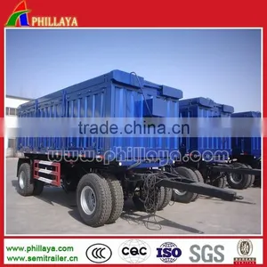 2 Axle 15-30ton Side Wall Dumper Self Unloading Full Trailer Draw Bar Truck Trailer thumbnail-5