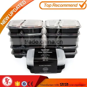 2 Compartment Meal Prep Containers, Reusable, Dishwashable, Microwavable Food Containers With Lids, OEM Packaging thumbnail-1