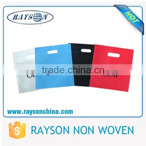 Thermocompression Printing Plain Top Handle Non Woven D Die Cut Bag thumbnail-1