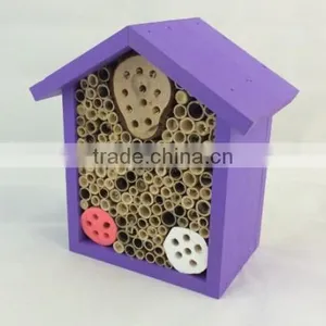 New Fashion FSC Wooden Garden Hanging Bee Insect Hotel House Cage thumbnail-2