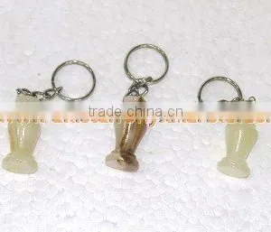 TOP PAKISTANI NATURAL STONE ONYX KEY CHAINS HANDICRAFTS thumbnail-3