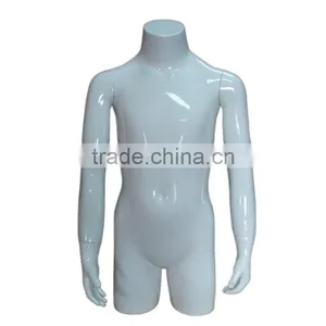 Gloss White Child Bust Form With Arms Mannequin Display thumbnail-1