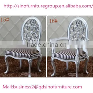 Modern Wood or Stainless Steel Framed Baroque Chair thumbnail-4