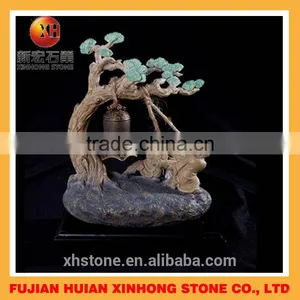 Hand Carved Chinese Table Stone Ornamentation Little Monk With Set thumbnail-6
