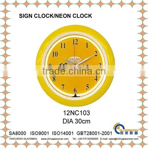 DIA 30cm Customizable Colorful Neon Clock LED Clock Wall Clock 12NC103 thumbnail-1