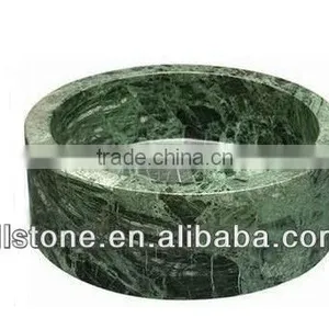 Natural Marble Big Flower Green Marble Column Sink Basin thumbnail-1