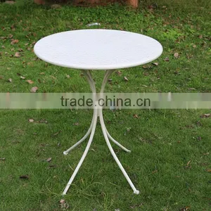 Vintage Cream Outdoor Portable Table thumbnail-1