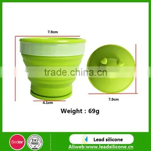 Healthy Life Sedex And SOS Grade Eco-friendly Baby Colorful Silicone Folding Cup thumbnail-2