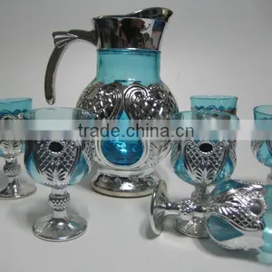 7pcs Golden Glass Set,7pcs of Gold Plated Glassware Sets thumbnail-5