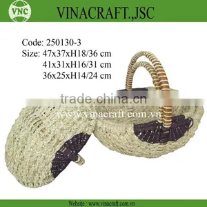 Corn Leaf Storage Basket Collection - Basket Set of 2 thumbnail-4