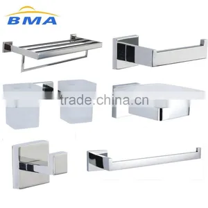 Hotel Fashion Wall Mounted Stainless Steel Bathroom Accessory Set thumbnail-1
