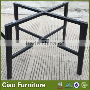 New Style Aluminium Dining Furniture Round Glass Table thumbnail-2