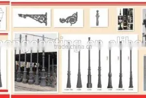China Supplier 3.6 m Height Antique Cast Iron Lamp Post With Lamp on Top thumbnail-1
