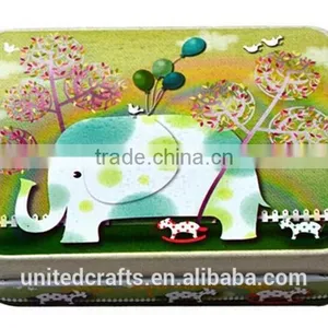 New Small Storage Jars Rectangular Iron Tin Gift Jewelry Holder Storage Box 1Pcs thumbnail-4