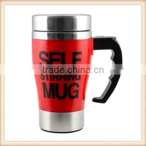 Stainless Lazy Self Stirring Mug Auto Mixing Tea Coffee Cup Office Home Gift Red thumbnail-1