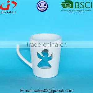 New Design Cup Shape White Glazed Ceramic Oil Burner, Fragrance Oil Lamps thumbnail-3