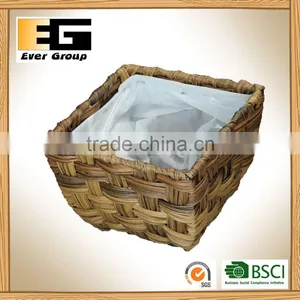 Imitation Water Hyacinth Square Box Flowerpot Hand Woven Garden Planter thumbnail-2