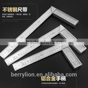 Berrylion 500mm Square Ruler Stainless Steel Clear Scale Alloy Square Ruler thumbnail-5