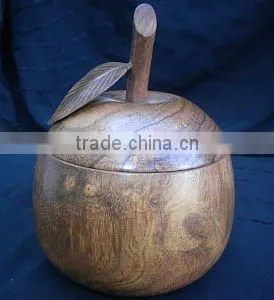 Wooden Coaster in Apple Shaped Pot thumbnail-1