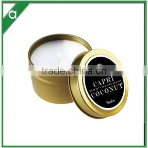 Small Luxury Travel Scented Candle in Gold Tone Tin thumbnail-3