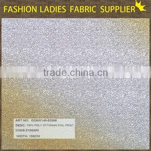 Hot Sale Fashion Ottoman 100% Polyester Foil Print of Shaoxing Textile Width 150cm thumbnail-1