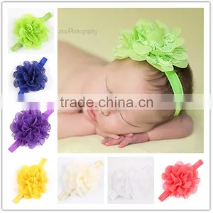 YA-04 2015 Sales Hot Lace Chiffon Flower Children's Hair Band thumbnail-1