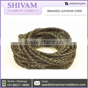 High Quality 6mm Round Leather Cord Stitched for Jewelry thumbnail-3