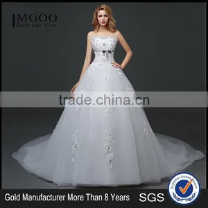Sexy Bandeau Cream Crepe Empire Vintage Floor Length Princess Wedding Dress Bride Dress Formal Dress thumbnail-1