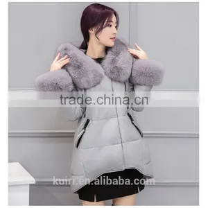 Womens Down Jackets 2016 Duck Down Jacket Women Warm Down Parka Big Real Fur Collar Feather Jacket Female Winter Down Coat thumbnail-3