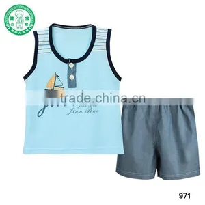 No.971 Wholesale Super Cool Baby Boy Clothes Baby Vest thumbnail-1