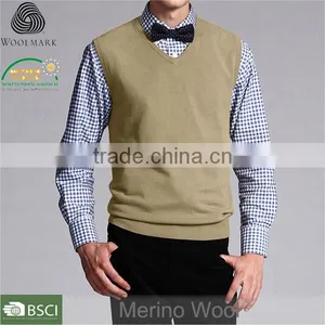 Fleece Vest for Men, V Ncek Wool Sweater Vest thumbnail-1