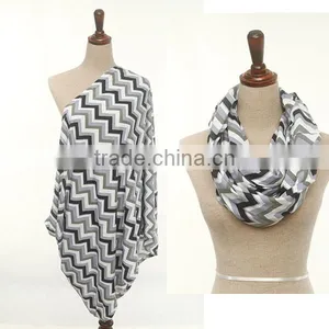Jersey Chevron Enternity Nursing Cover Scarf thumbnail-4