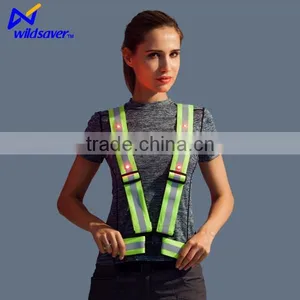 Elastic Adjustable Running Motorcycle Reflective Airport Safety Vest thumbnail-1