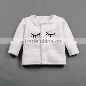 2017 Wholesale Baby Kids Girl Eyelash Coat Baby Tops o Neck Children Wear Out Clothes thumbnail-4
