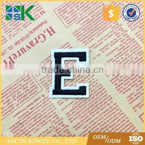 Black Letters A-Z Embroidered Motif Applique Iron On Patches Patch Sew Clothing thumbnail-2