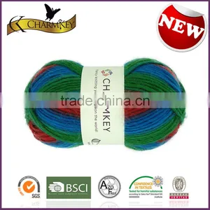 Charmkey Fancy Space Dyed Hand Knitting Yarn 100 Merino Wool Roving Yarn for Sweaters thumbnail-2