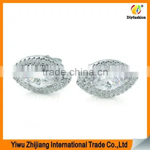 2017 Hot Lip Set Auger Inlay Zircon Willow Serging Stud Earrings thumbnail-3