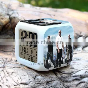 (Hot Movie) Hot Gift 2015 New Fast & Furious LED Digital Clock Alarm Clock Mini Clock thumbnail-1