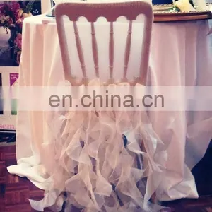 Organza Wedding Chair Cover With Sash thumbnail-1