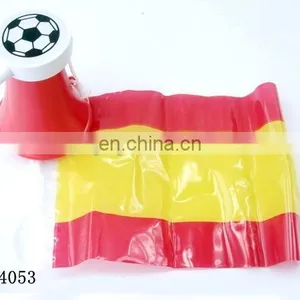 Spain Football Game Fan Plastic French Horn With Flag thumbnail-1