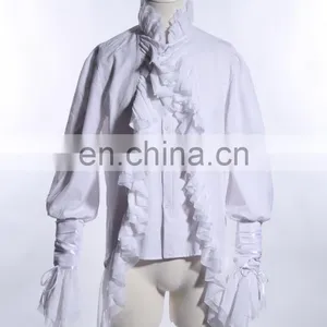 Gothic Victorian Men's Frilled Long Sleeve Shirt thumbnail-1