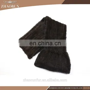 180*20cm Women Sexy Knitted Mink Fur Scarf Neckerchief thumbnail-2