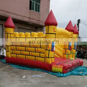 Hola Red and Yellow Colorful PVC Tarpaulin Inflatable Bounce House for Sale thumbnail-3